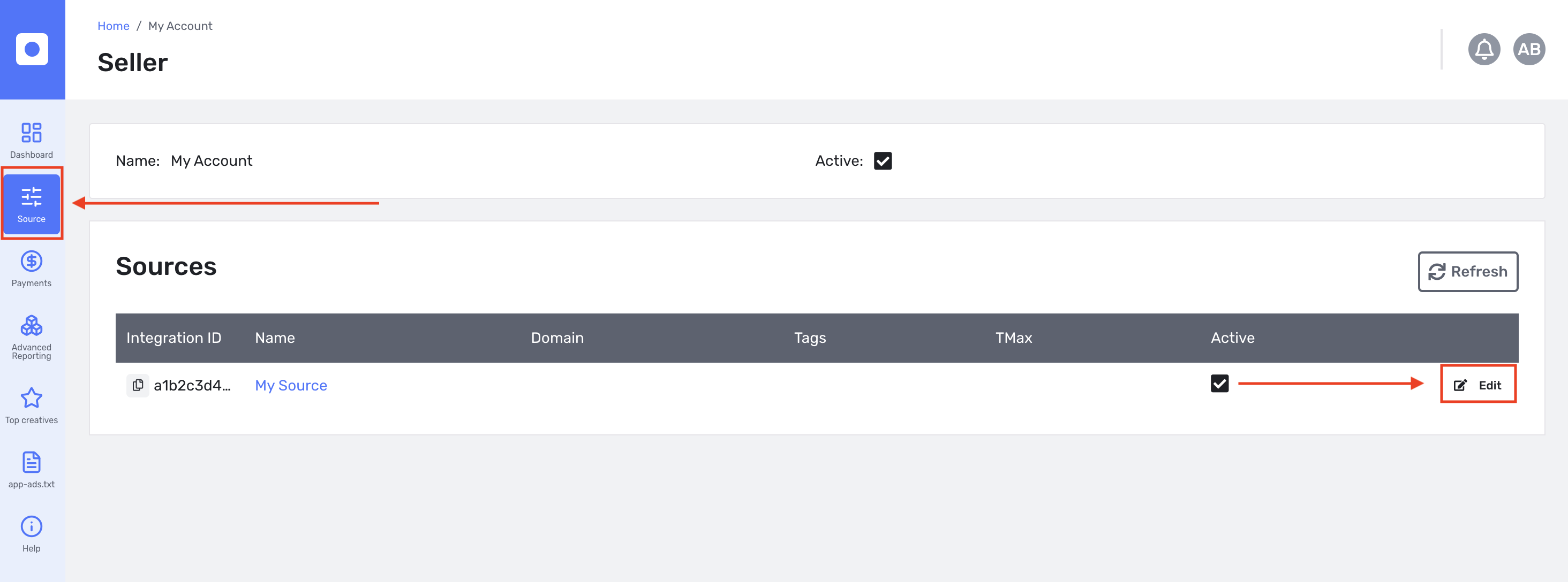 Sources Dashboard