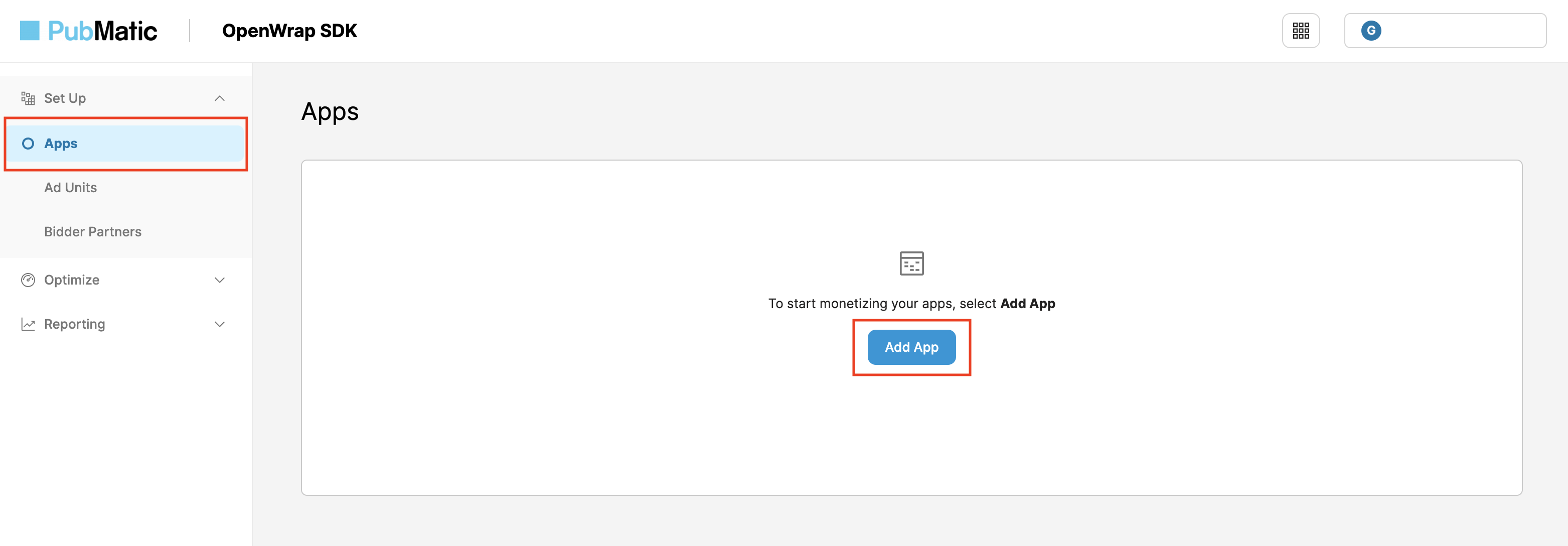 Apps Dashboard