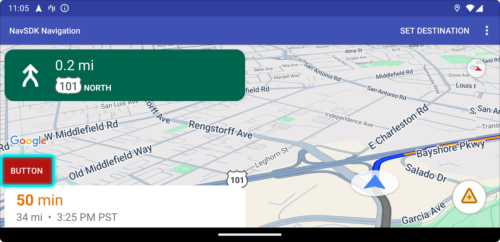 Bottom start custom control position for landscape orientation.