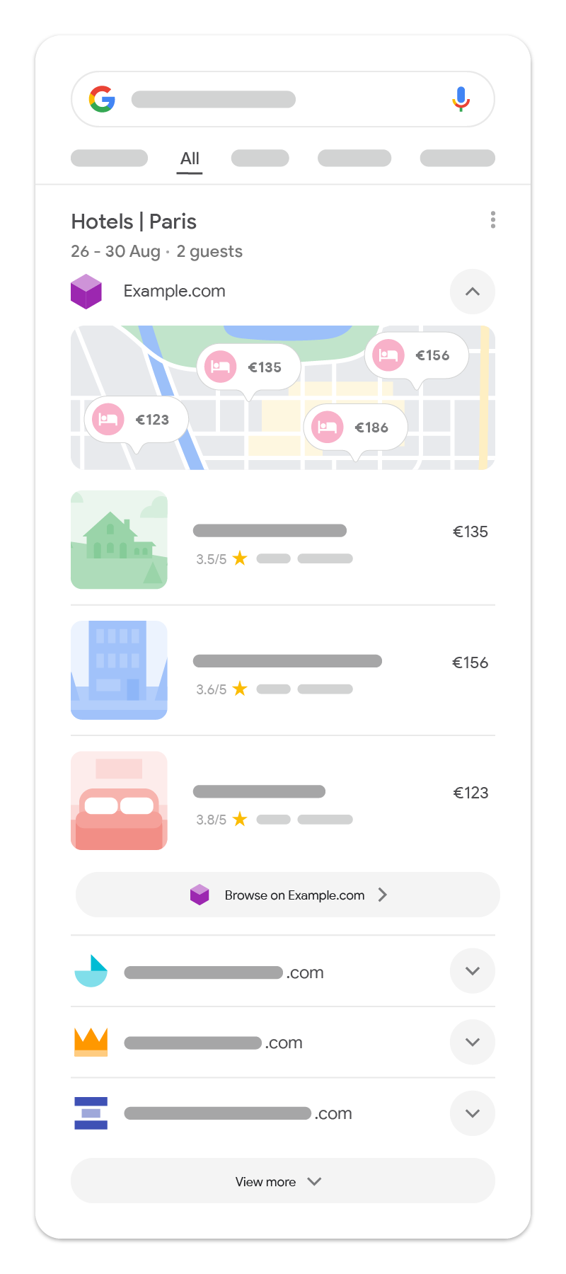 Aggregator unit in Google Search