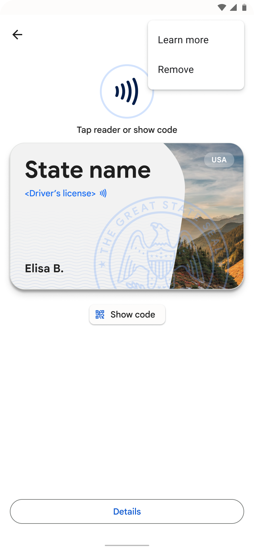 The remove option is located in the additional details section.