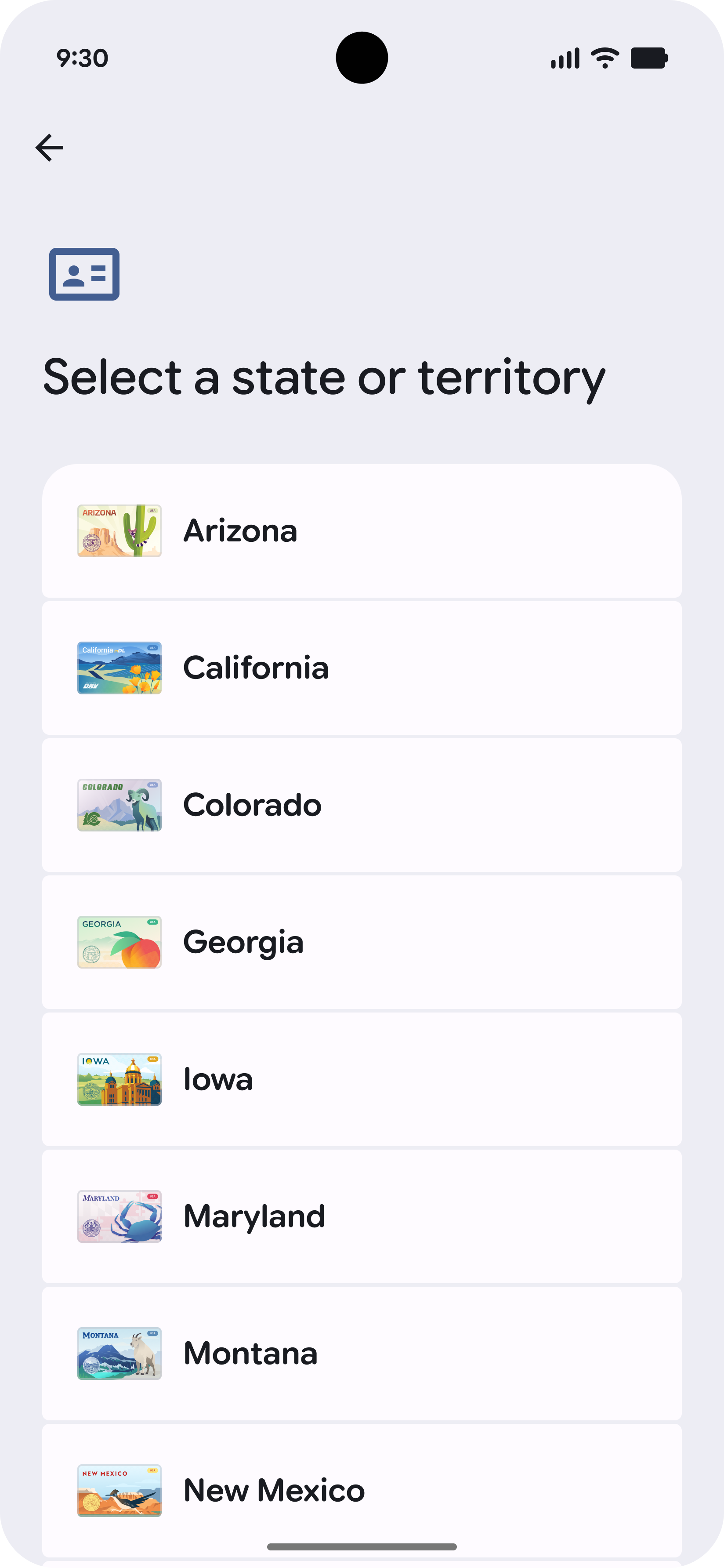 A list of issuers for the user's VDC.