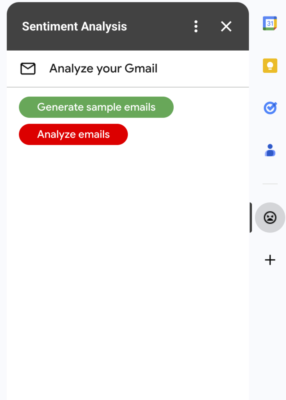 The Sentiment Analysis Google Workspace add-on