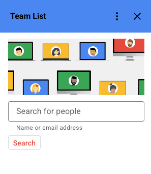 The Teams List Google Workspace add-on